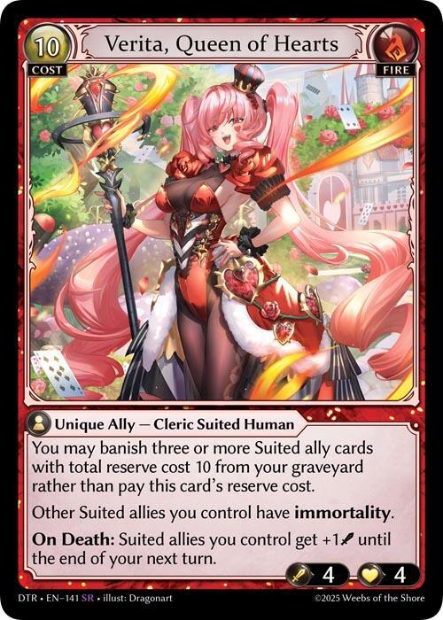 Verita Queen of Hearts 141 (Distorted Reflections)  - Foil | Good Games Adelaide SA