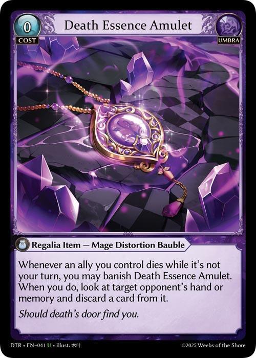 Death Essence Amulet 041 (Distorted Reflections)  - Foil | Good Games Adelaide SA
