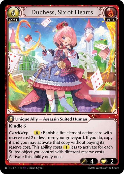 Duchess Six of Hearts 113 (Distorted Reflections)  - Foil | Good Games Adelaide SA