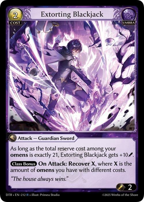 Extorting Blackjack 212 (Distorted Reflections)  - Foil | Good Games Adelaide SA