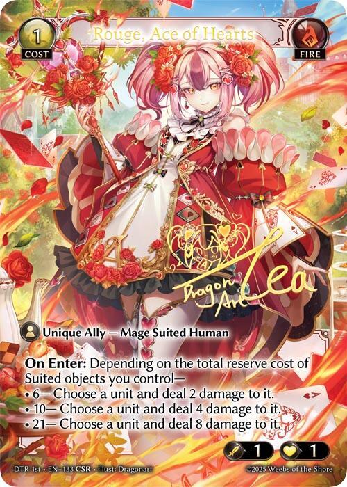 Rouge Ace of Hearts CSR 133 (Distorted Reflections)  - Foil | Good Games Adelaide SA