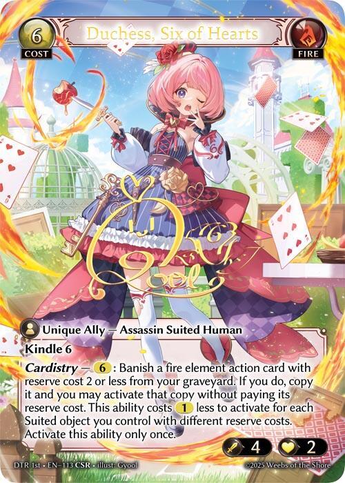 Duchess Six of Hearts CSR 113 (Distorted Reflections)  - Foil | Good Games Adelaide SA