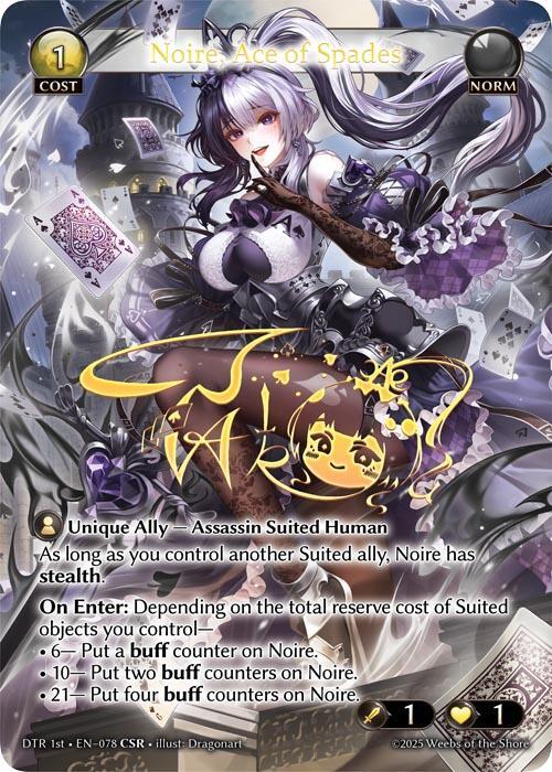Noire Ace of Spades CSR 078 (Distorted Reflections)  - Foil | Good Games Adelaide SA