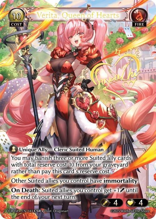 Verita Queen of Hearts CSR 141 (Distorted Reflections)  - Foil | Good Games Adelaide SA