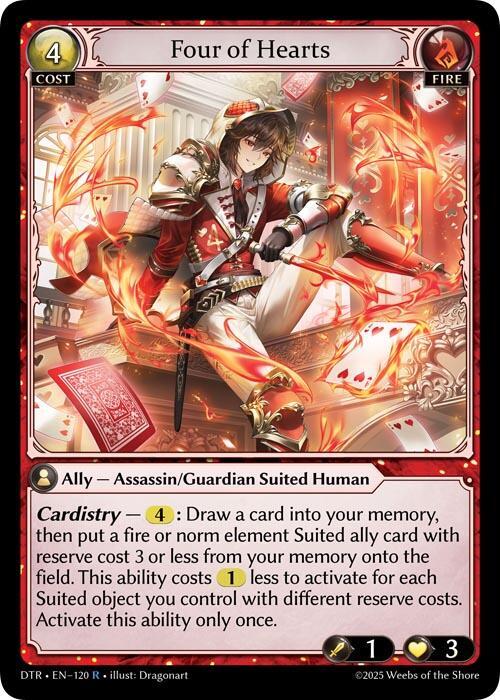Four of Hearts 120 (Distorted Reflections)  - Foil | Good Games Adelaide SA