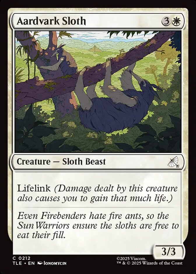 Aardvark Sloth 212 (Avatar: The Last Airbender: Eternal-Legal)  - Foil | Good Games Adelaide SA