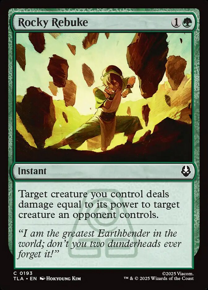 Rocky Rebuke 193 (Avatar: The Last Airbender)  - Foil | Good Games Adelaide SA