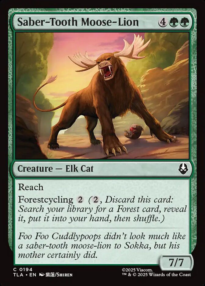 Saber-Tooth Moose-Lion 194 (Avatar: The Last Airbender)  | Good Games Adelaide SA