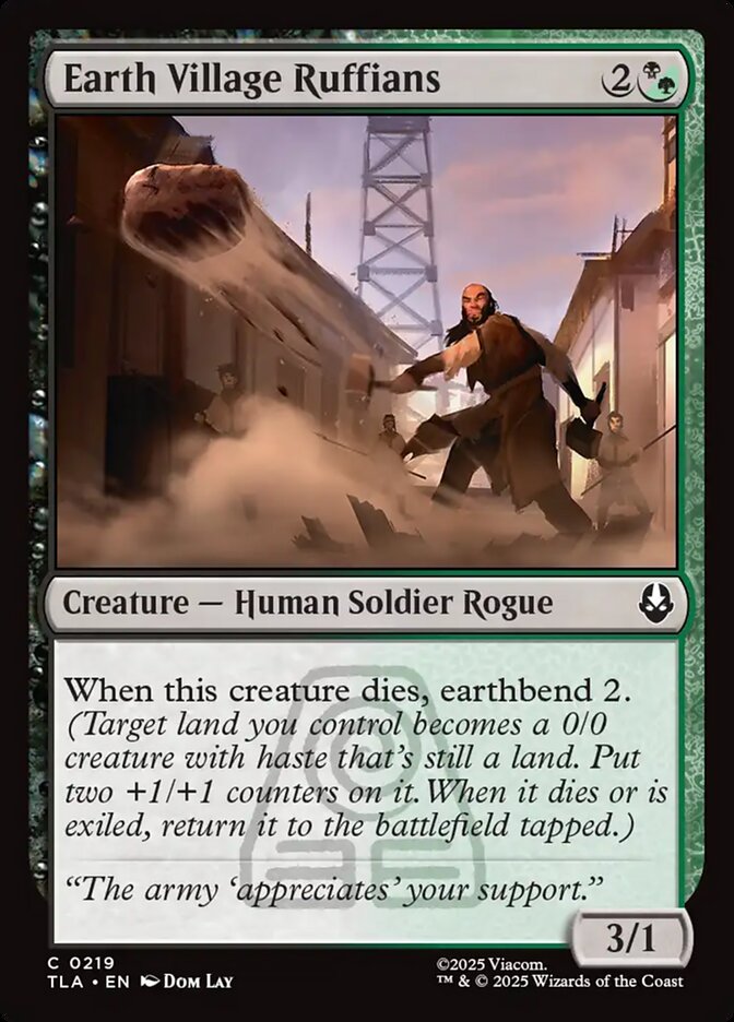 Earth Village Ruffians 219 (Avatar: The Last Airbender)  - Foil | Good Games Adelaide SA