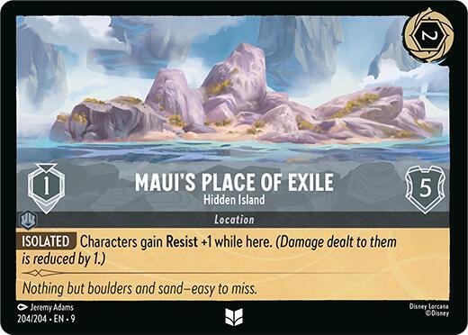 Mauis Place of Exile Hidden Island 204/204 (Fabled)  - Cold Foil | Good Games Adelaide SA