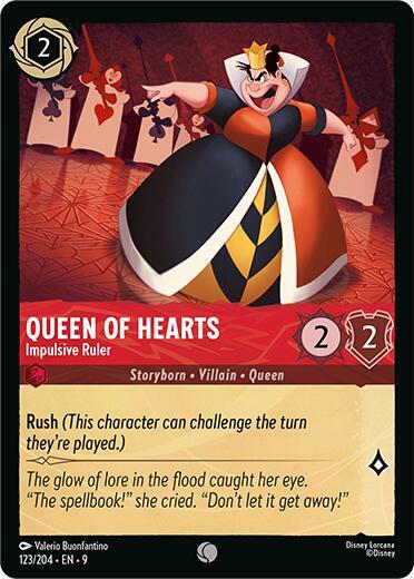 Queen of Hearts Impulsive Ruler 123/204 (Fabled)  - Cold Foil | Good Games Adelaide SA