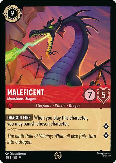 Maleficent Monstrous Dragon Store Championship Participant 4 (Disney Lorcana Promo Cards)  | Good Games Adelaide SA