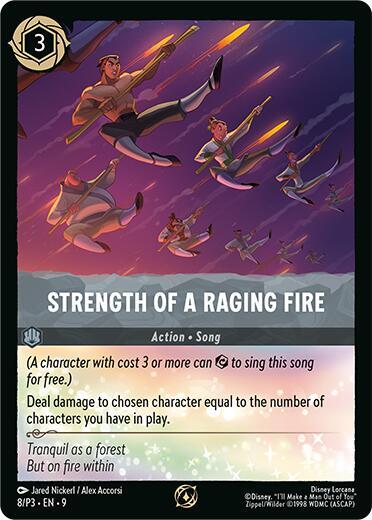 Strength of a Raging Fire 8 (Disney Lorcana Promo Cards)  - Cold Foil | Good Games Adelaide SA