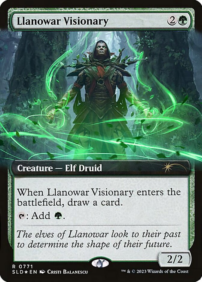 Llanowar Visionary Extended Art 771 (Secret Lair Drop Series)  - Foil | Good Games Adelaide SA