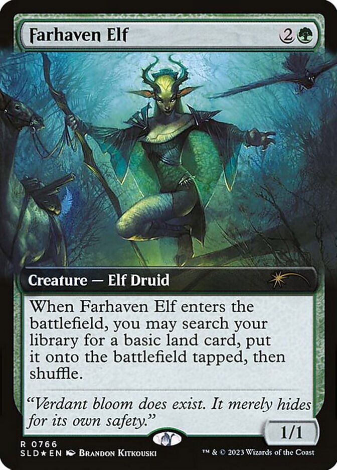 Farhaven Elf Extended Art 766 (Secret Lair Drop Series)  - Foil | Good Games Adelaide SA