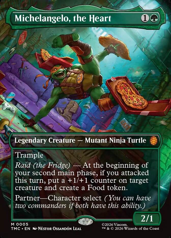 Michelangelo the Heart  5 (Commander: Teenage Mutant Ninja Turtles)  - Foil | Good Games Adelaide SA