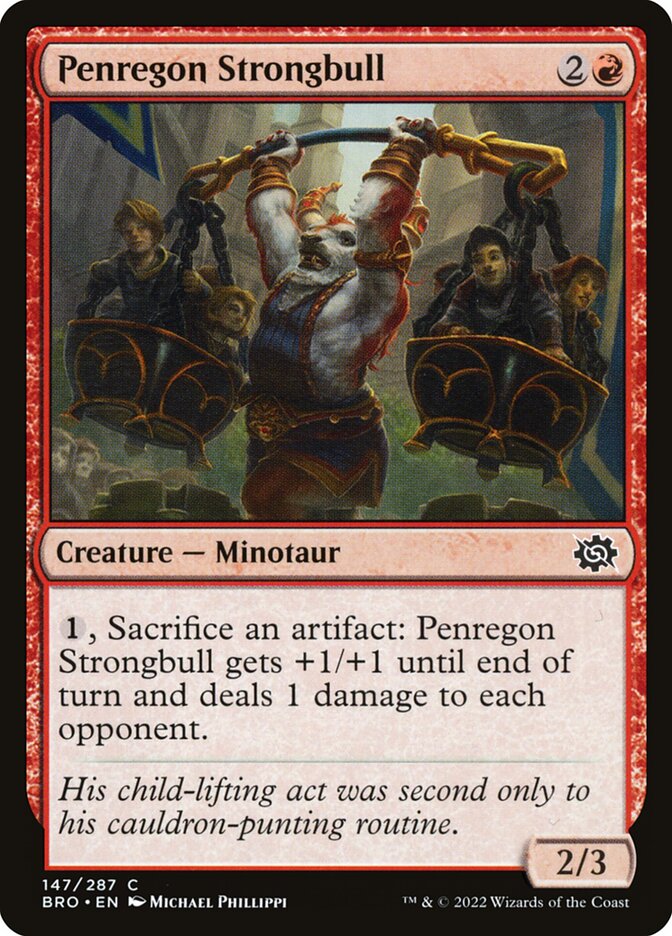 Penregon Strongbull 147 (The Brothers' War)  - Foil | Good Games Adelaide SA