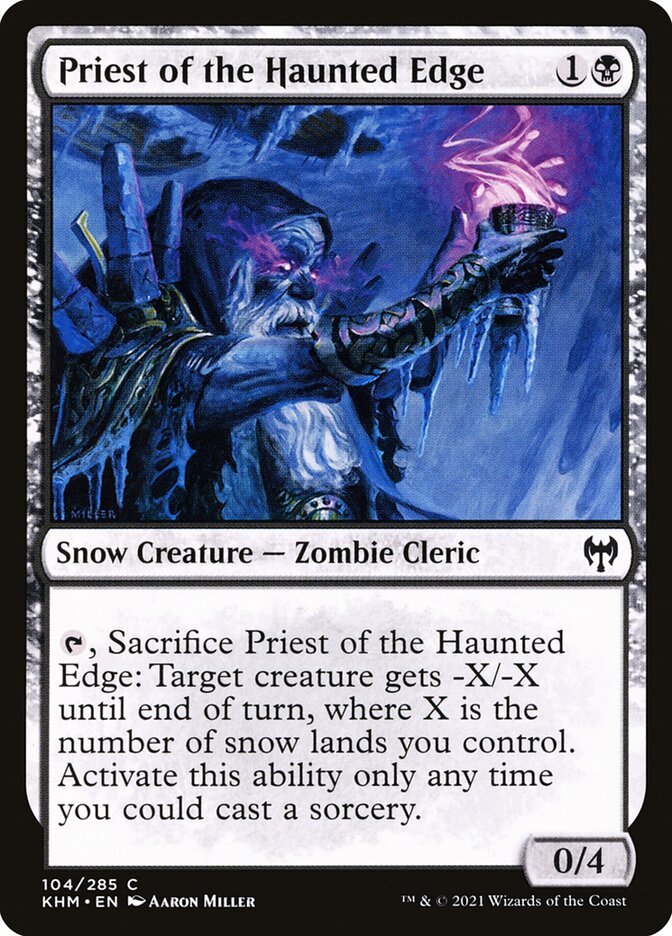 Priest of the Haunted Edge 104 (Kaldheim)  - Foil | Good Games Adelaide SA