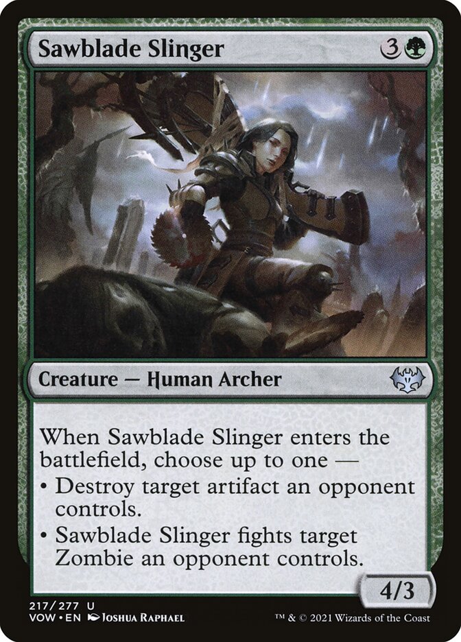 Sawblade Slinger 217 (Innistrad: Crimson Vow)  - Foil | Good Games Adelaide SA