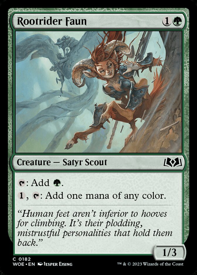 Rootrider Faun 182 (Wilds of Eldraine)  - Foil | Good Games Adelaide SA