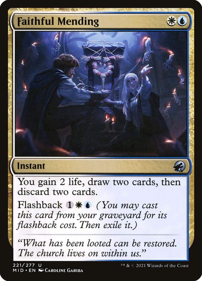 Faithful Mending 221 (Innistrad: Midnight Hunt)  | Good Games Adelaide SA