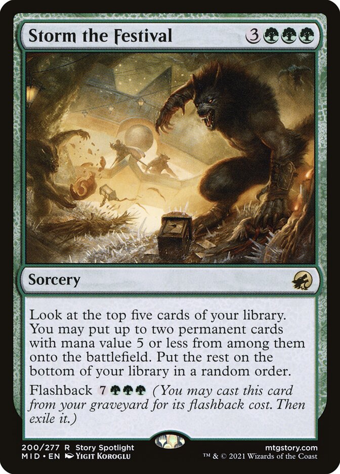Storm the Festival 200 (Innistrad: Midnight Hunt)  - Foil | Good Games Adelaide SA