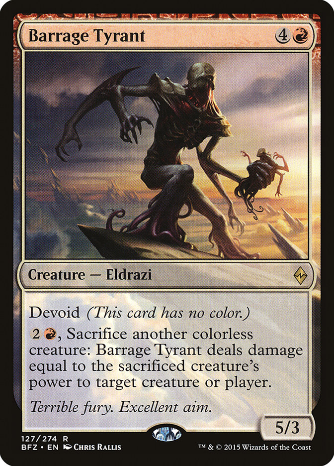 Barrage Tyrant 127 (Battle for Zendikar)  - Foil | Good Games Adelaide SA
