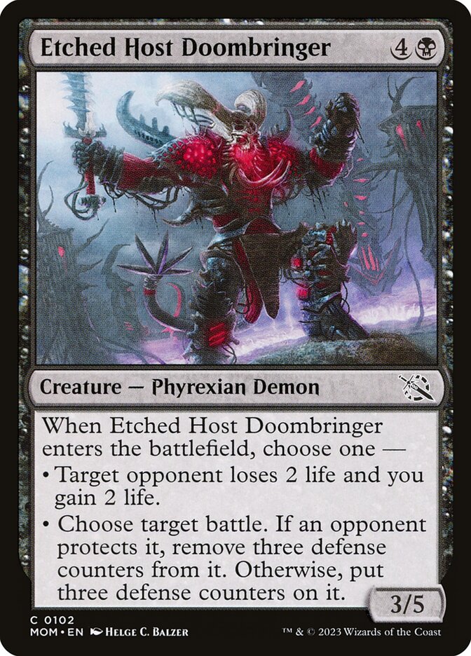 Etched Host Doombringer 102 (March of the Machine)  - Foil | Good Games Adelaide SA