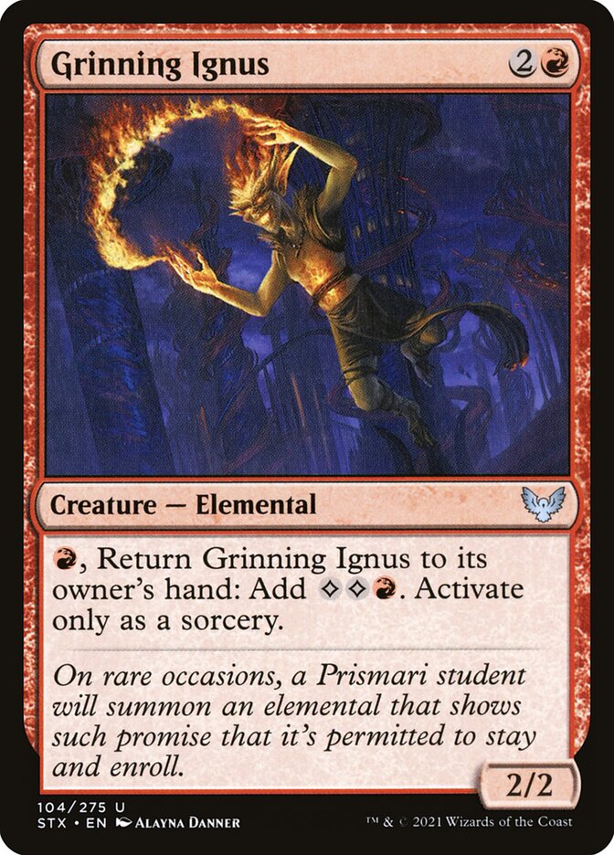 Grinning Ignus 104 (Strixhaven: School of Mages)  - Foil | Good Games Adelaide SA