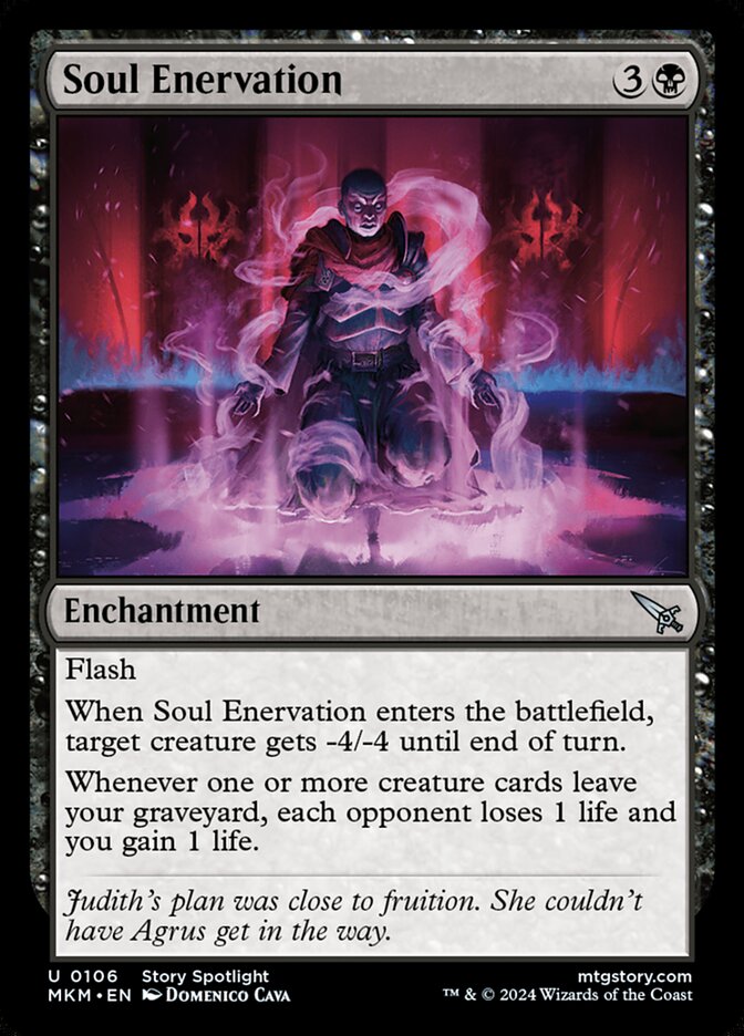 Soul Enervation 106 (Murders at Karlov Manor)  - Foil | Good Games Adelaide SA