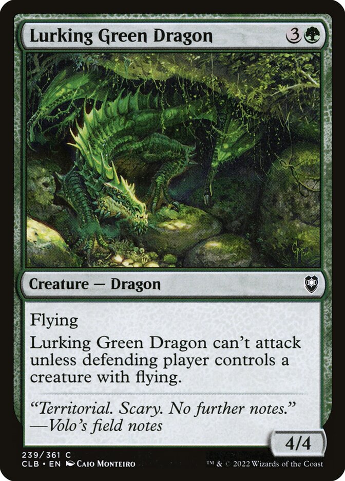 Lurking Green Dragon 239 (Commander Legends: Battle for Baldur's Gate)  - Foil | Good Games Adelaide SA