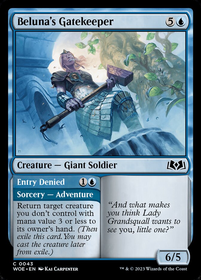 Beluna's Gatekeeper // Entry Denied 43 (Wilds of Eldraine)  - Foil | Good Games Adelaide SA