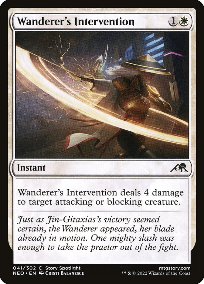Wanderer's Intervention 41 (Kamigawa: Neon Dynasty)  - Foil | Good Games Adelaide SA