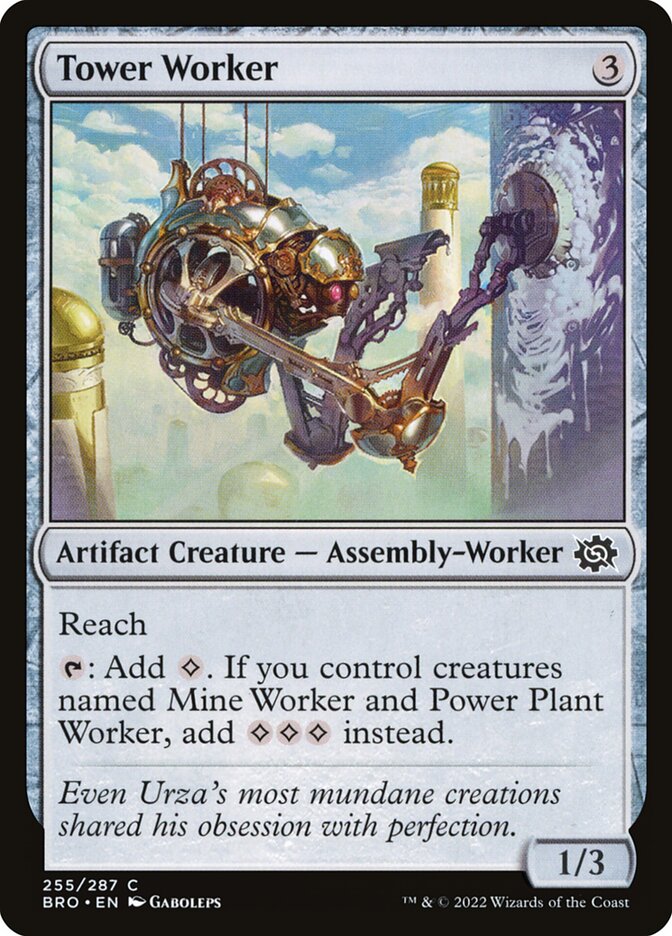 Tower Worker 255 (The Brothers' War)  - Foil | Good Games Adelaide SA