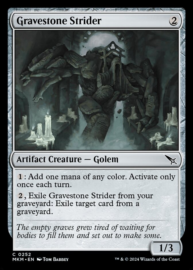 Gravestone Strider 252 (Murders at Karlov Manor)  - Foil | Good Games Adelaide SA