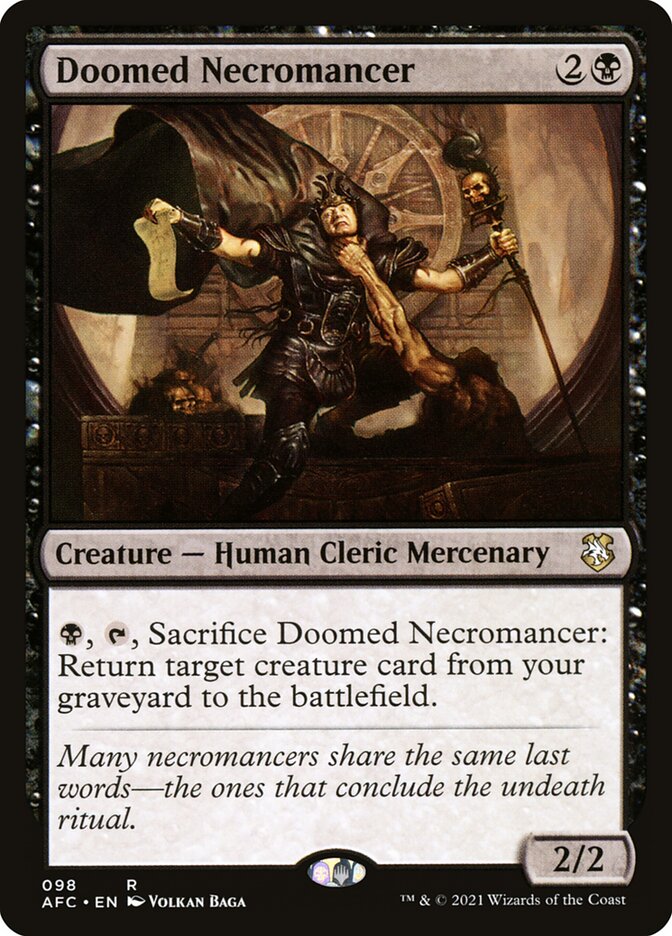 Doomed Necromancer 98 (Commander: Adventures in the Forgotten Realms)  | Good Games Adelaide SA