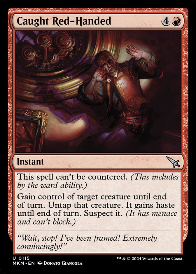 Caught Red-Handed 115 (Murders at Karlov Manor)  - Foil | Good Games Adelaide SA