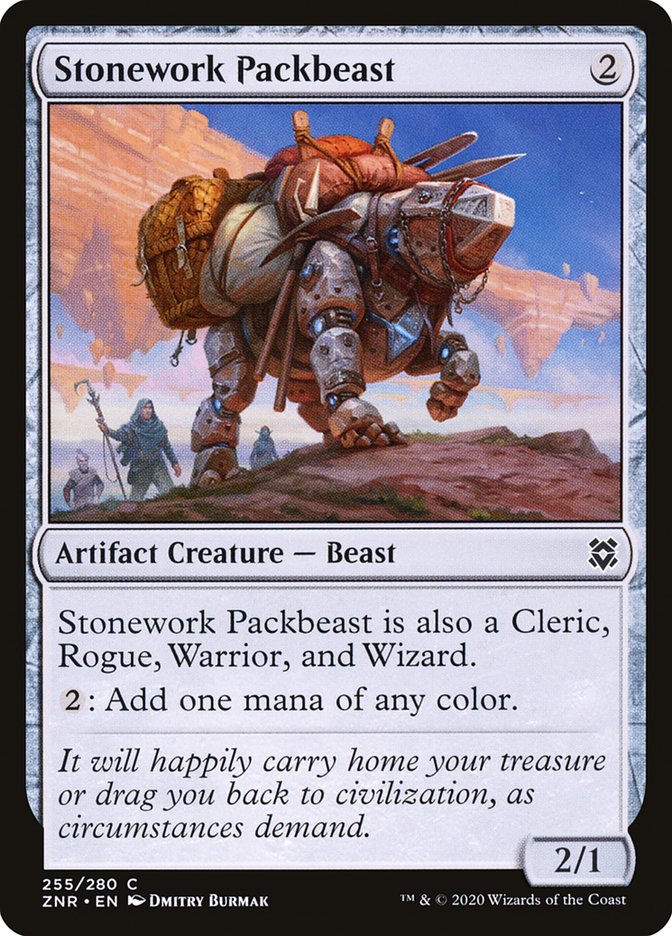 Stonework Packbeast 255 (Zendikar Rising)  - Foil | Good Games Adelaide SA