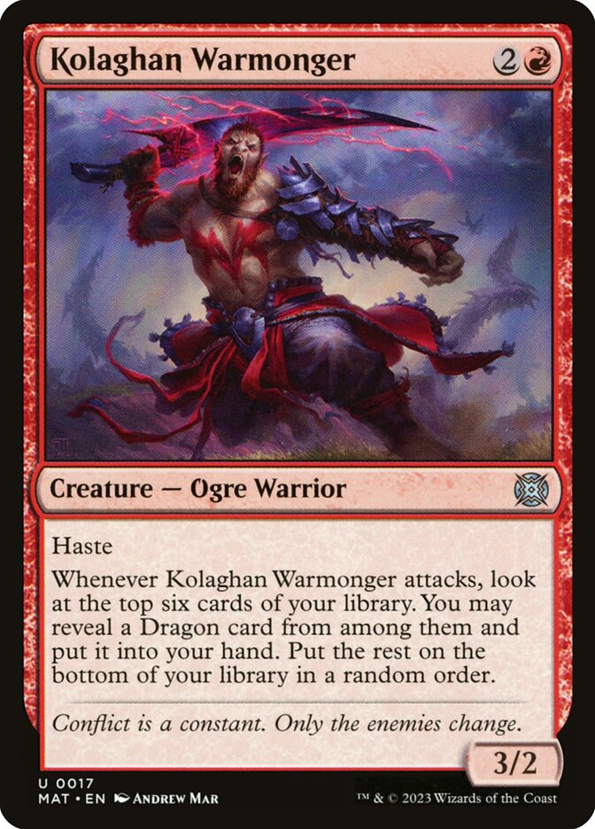 Kolaghan Warmonger 17 (March of the Machine: The Aftermath)  - Foil | Good Games Adelaide SA