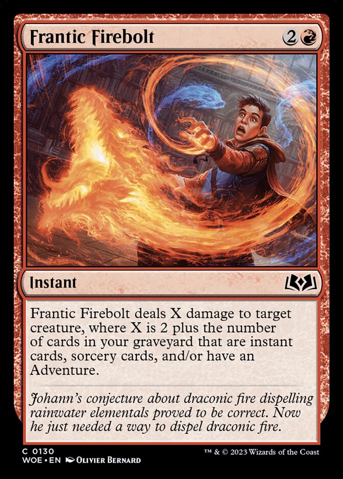 Frantic Firebolt 130 (Wilds of Eldraine)  - Foil | Good Games Adelaide SA