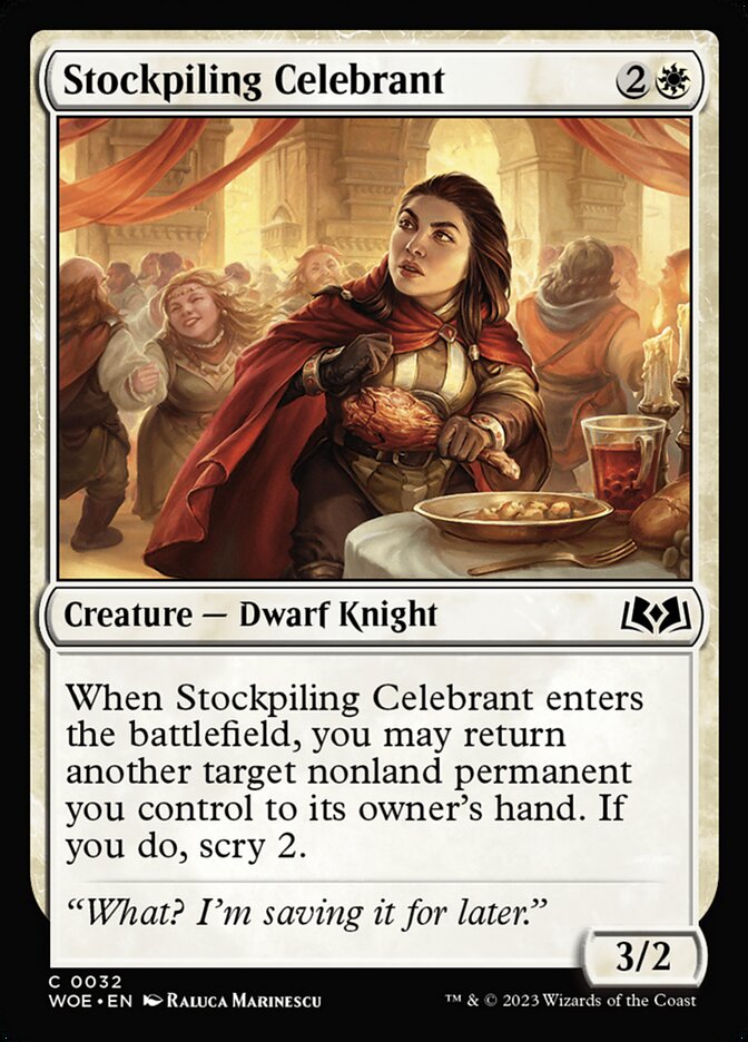 Stockpiling Celebrant 32 (Wilds of Eldraine)  - Foil | Good Games Adelaide SA