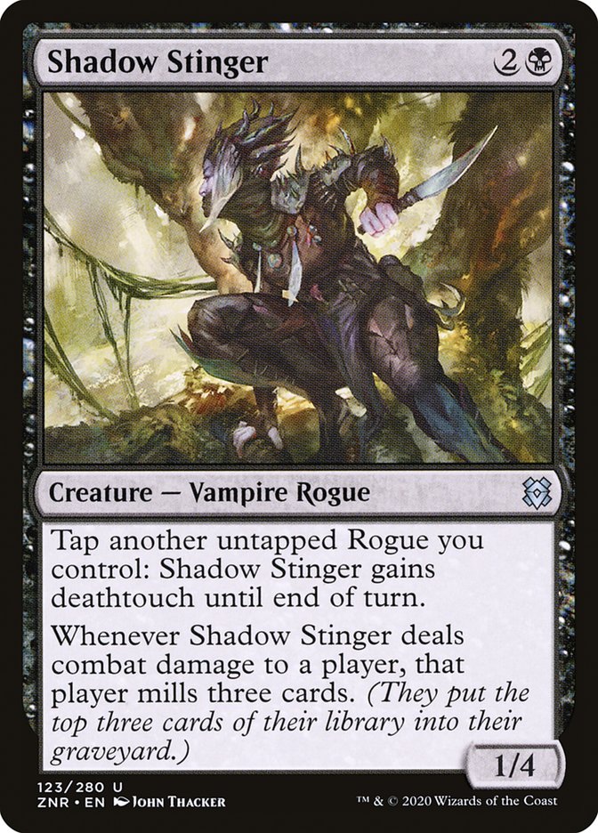 Shadow Stinger 123 (Zendikar Rising)  - Foil | Good Games Adelaide SA