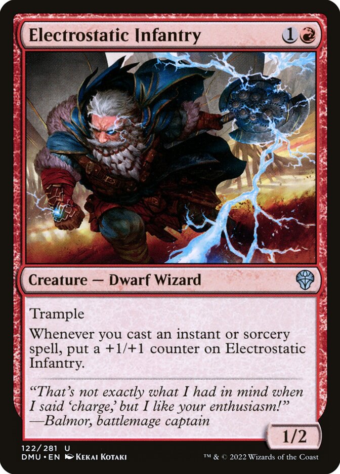Electrostatic Infantry 122 (Dominaria United)  - Foil | Good Games Adelaide SA