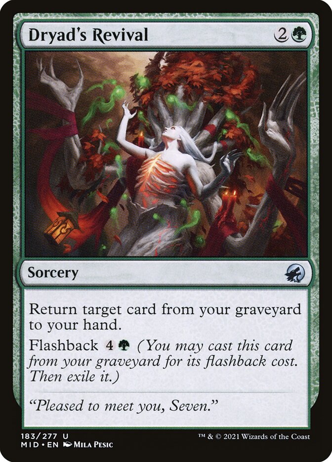 Dryad's Revival 183 (Innistrad: Midnight Hunt)  - Foil | Good Games Adelaide SA