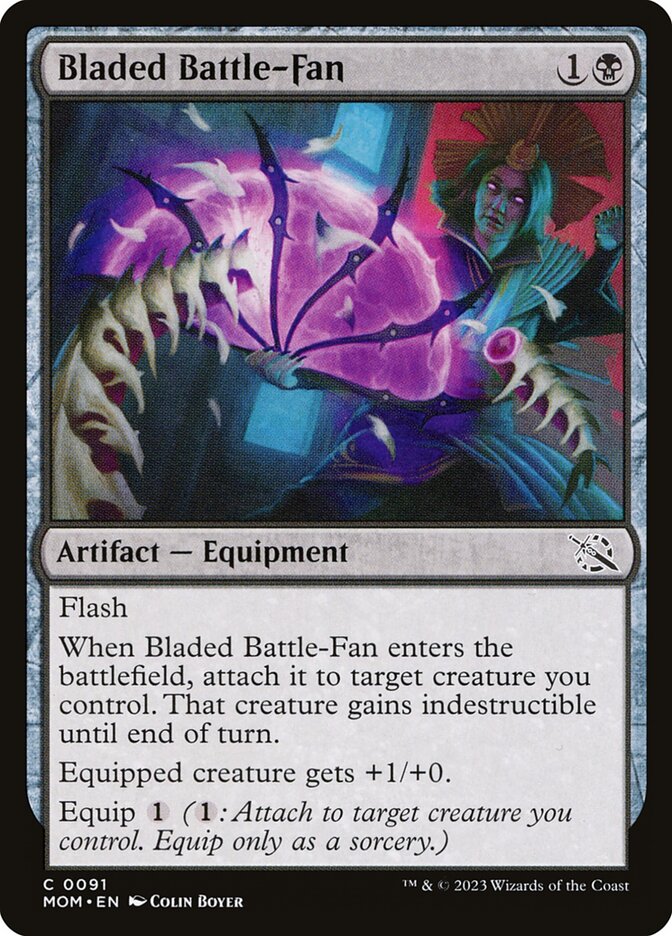 Bladed Battle-Fan 91 (March of the Machine)  - Foil | Good Games Adelaide SA