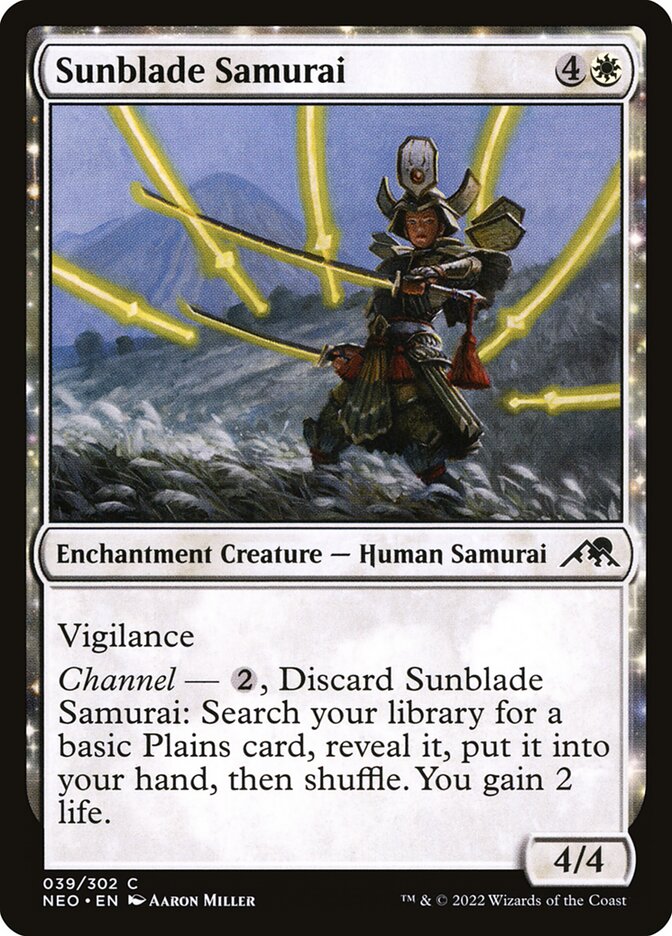 Sunblade Samurai 39 (Kamigawa: Neon Dynasty)  - Foil | Good Games Adelaide SA