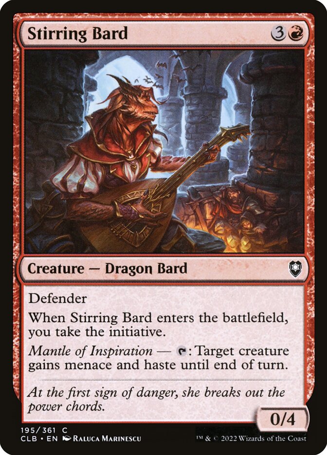 Stirring Bard 195 (Commander Legends: Battle for Baldur's Gate)  - Foil | Good Games Adelaide SA