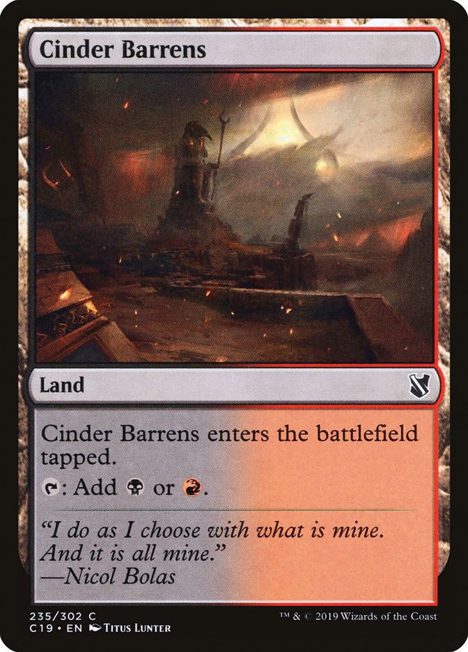 Cinder Barrens 235 (Commander 2019)  | Good Games Adelaide SA