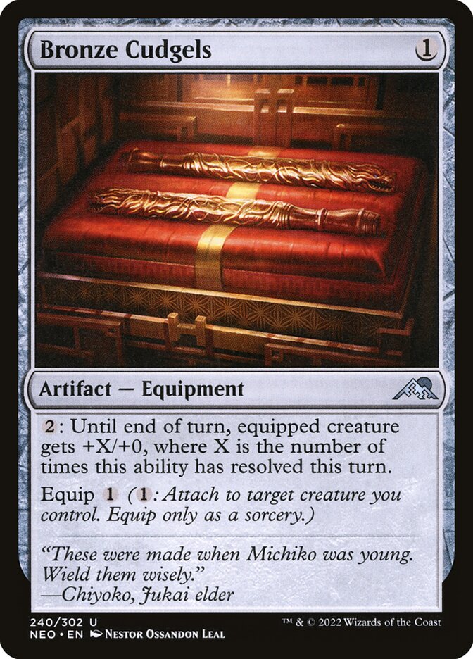 Bronze Cudgels 240 (Kamigawa: Neon Dynasty)  - Foil | Good Games Adelaide SA