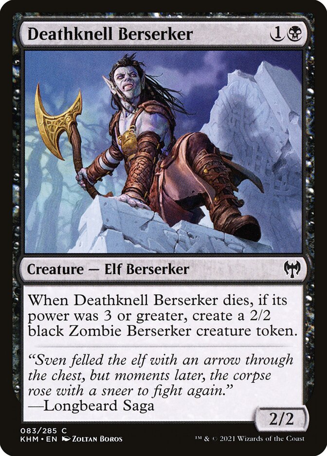 Deathknell Berserker 83 (Kaldheim)  - Foil | Good Games Adelaide SA